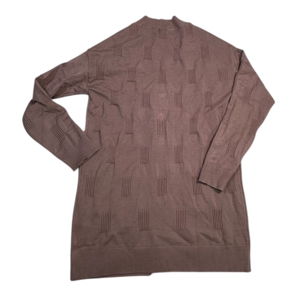 ARACH&CLOZ Women's Size S Knit Cardigan Button Front Long Sleeve Textured Mauve - Picture 2 of 8